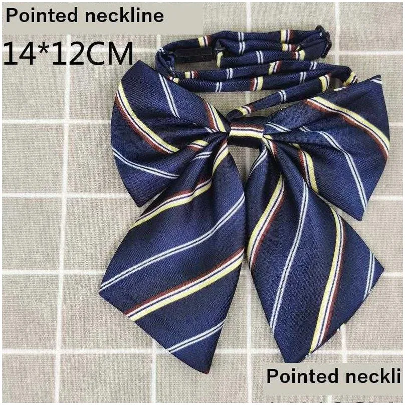 Ties Striped Knot Short Tie For Boys And Girls Bow Set With Uniform School Garten Drop Delivery Baby, Kids Maternity Accessories Dhftv