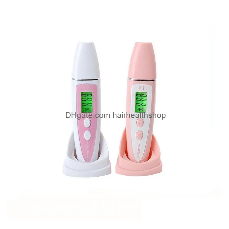 Other Health Care Items New Arrival Patent Design Lcd Display Facial Beauty Equipment Skin Oil Moisture Analyzer Testing Tester Pink W Dhryc