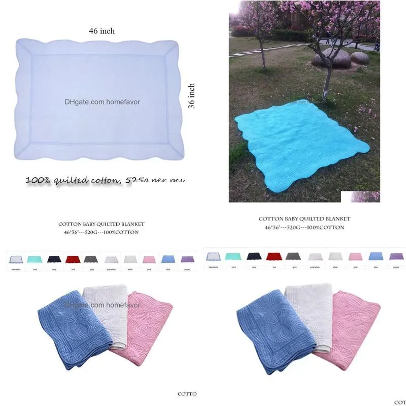 baby blanket 100% cotton embroidered kids quilt monogrammable air conditioning blankets infant shower gift 10 designs wholesale