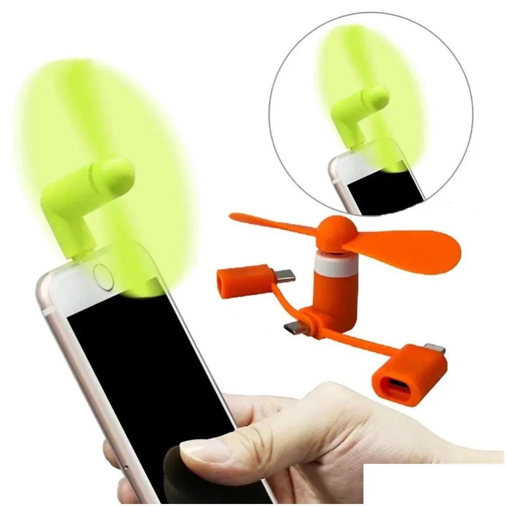 Party Favor Wholesale Portable Mini USB Fan by Smartphone Cell Phone Fan Cooler Fan Best gifts