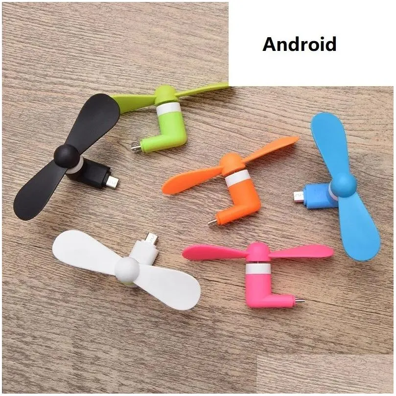 Party Favor Wholesale Portable Mini USB Fan by Smartphone Cell Phone Fan Cooler Fan Best gifts