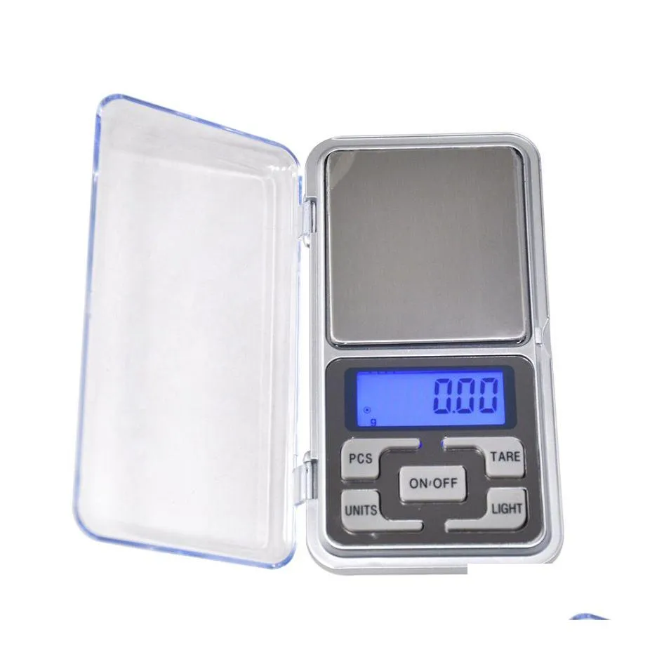 Scales Wholesale Electronic Lcd Display Scale Mini Pocket Digital 200G 0.01G Weighing Weight Scales Drop Delivery Jewelry Jewelry Tool Dhbpu