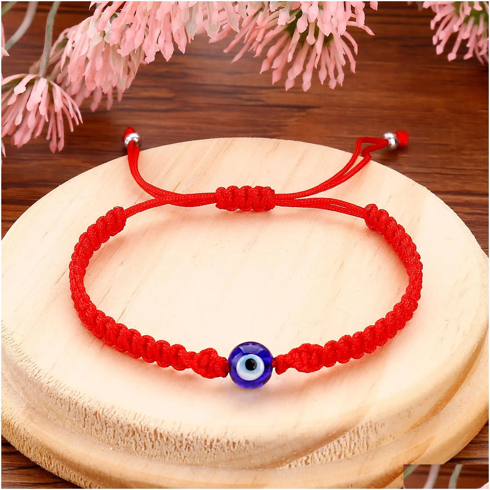 Charm Bracelets Turkish Lucky Evil Blue Eye Bracelets For Women Handmade Braided Rope Jewelry Red Black String Bracelet Frie Dhgarden Dhibw