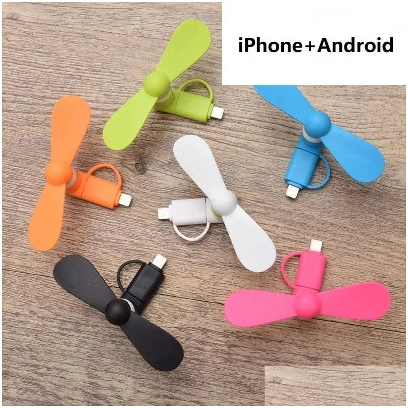 Party Favor Wholesale Portable Mini USB Fan by Smartphone Cell Phone Fan Cooler Fan Best gifts