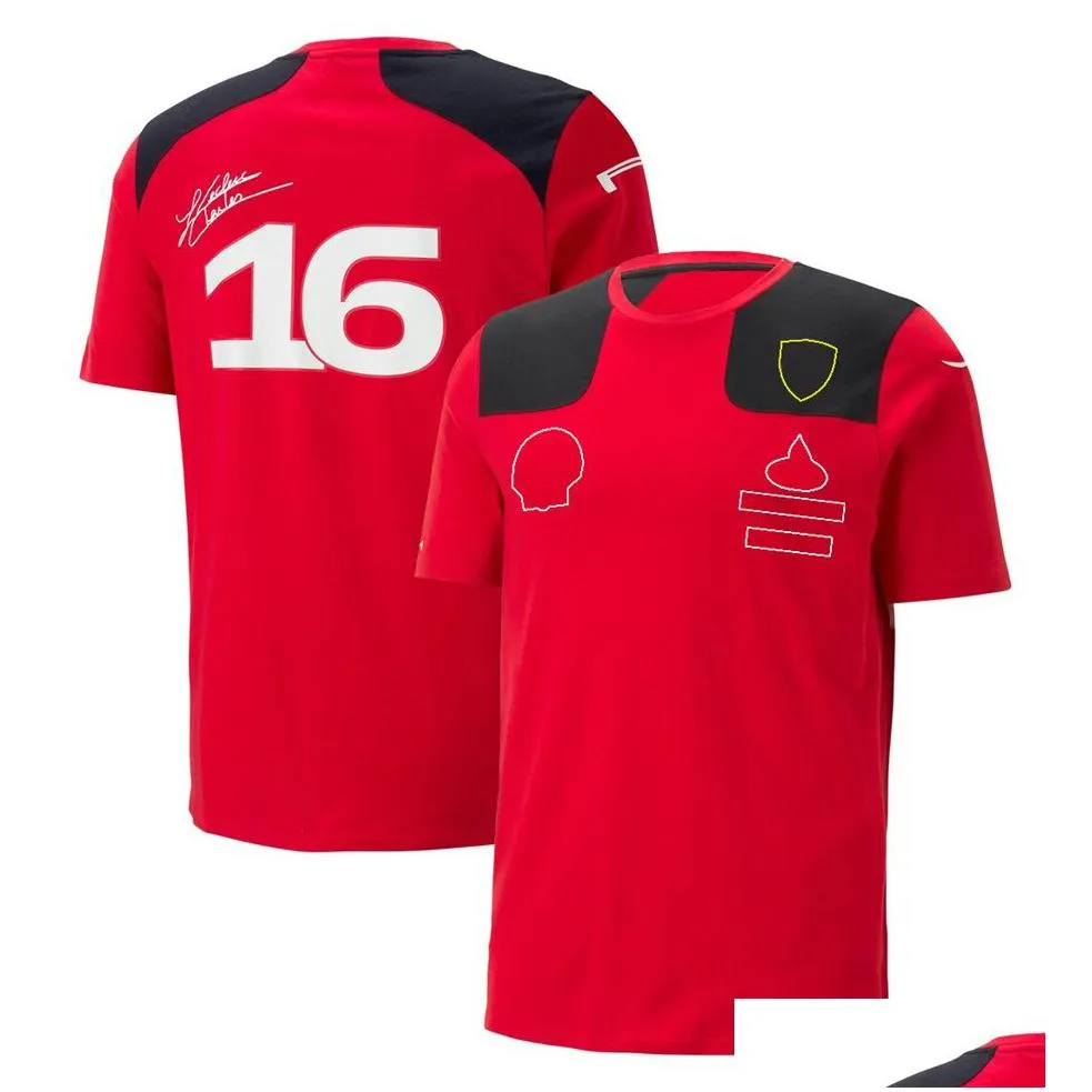 formula 1 2023 team t-shirt f1 t-shirt polo shirts motorsport driver red t shirt breathable short sleeve jersey