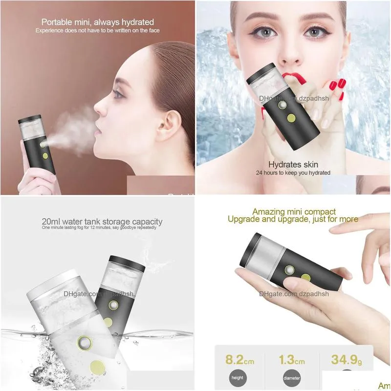 20ml usb rechargeable portable face spray nano mister facial steamer hydrating skin nebulizer face care tools beauty