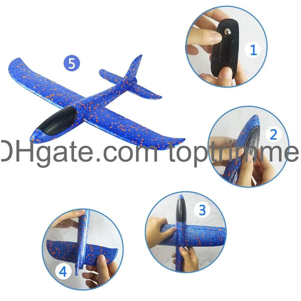 foam airplane toys 12.4 throwing foam plane 3 flight mode glider plane flying toy for kids gifts for 3 4 5 6 7 year old boyandgirl outdoor sport toys birthday party favors foam airplane