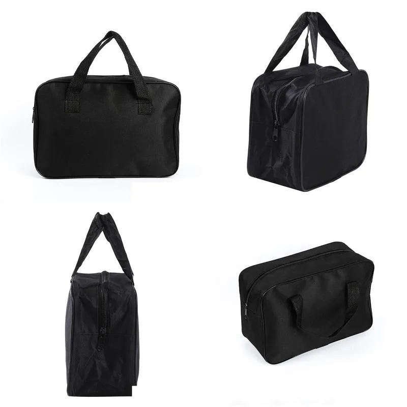 travel roadway product black organizer bag storage handbag nylon for car air compressor pump automotive tools case