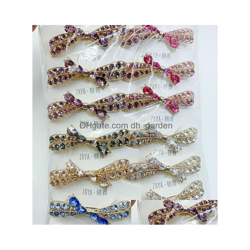 fashion mixed style korean crystal pearl hair clips elegant women barrettes hairpins headwear hair accessories