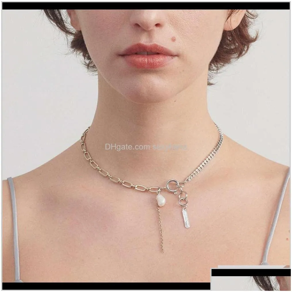 pendant necklaces jewelry pendants justine clenquet necklace fashion designer gold and sier two color diamond metal mosa