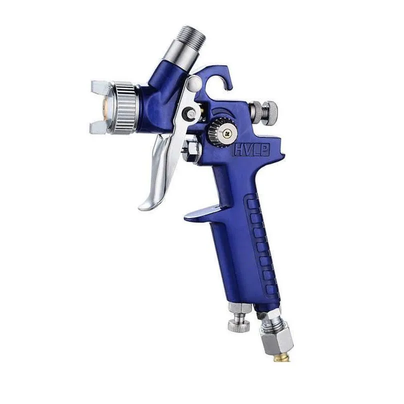 0.8mm/1.0mm nozzle h-2000 professional hvlp mini paint spray gun portable airbrush for painting car aerograph pneumatic gun 210719