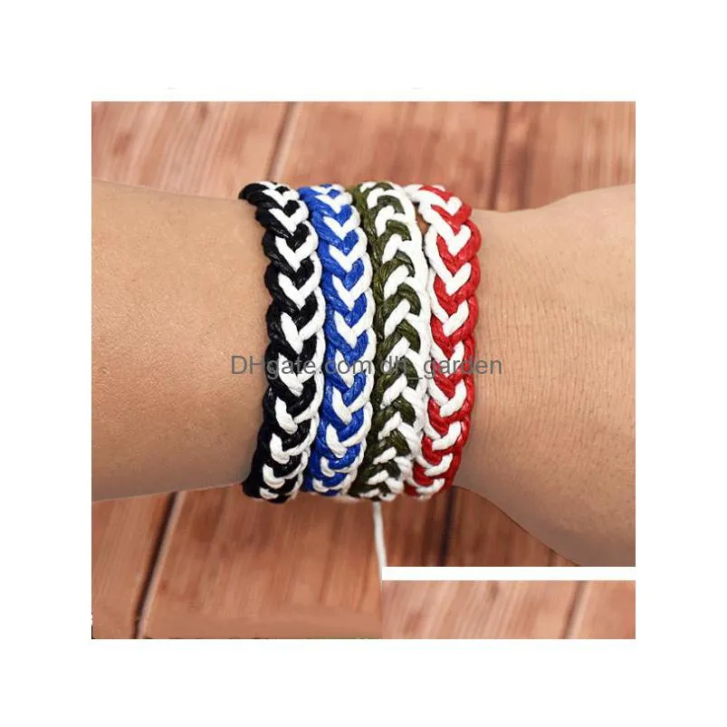 colorful rope bracelets for women men hand weave braid bracelet simple string adjustable bangles couple friendship jewelry mixed style