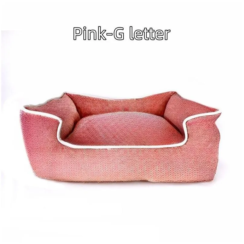 Dog Houses & Kennels Accessories Pet Dogs Beds Supplies Letter Print Pets Kennel Bed Winter Warm Dog Kennels Pens Two Colors Drop Deli Dhhsv