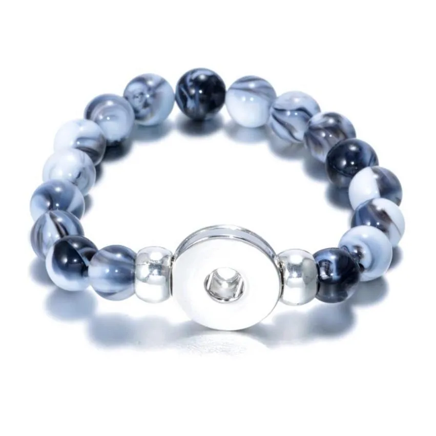 charm bracelets jewelry 10mm black lava stone turquoise bead snap button bracelet aromatherapy essential oil diffuser bracel dhepa