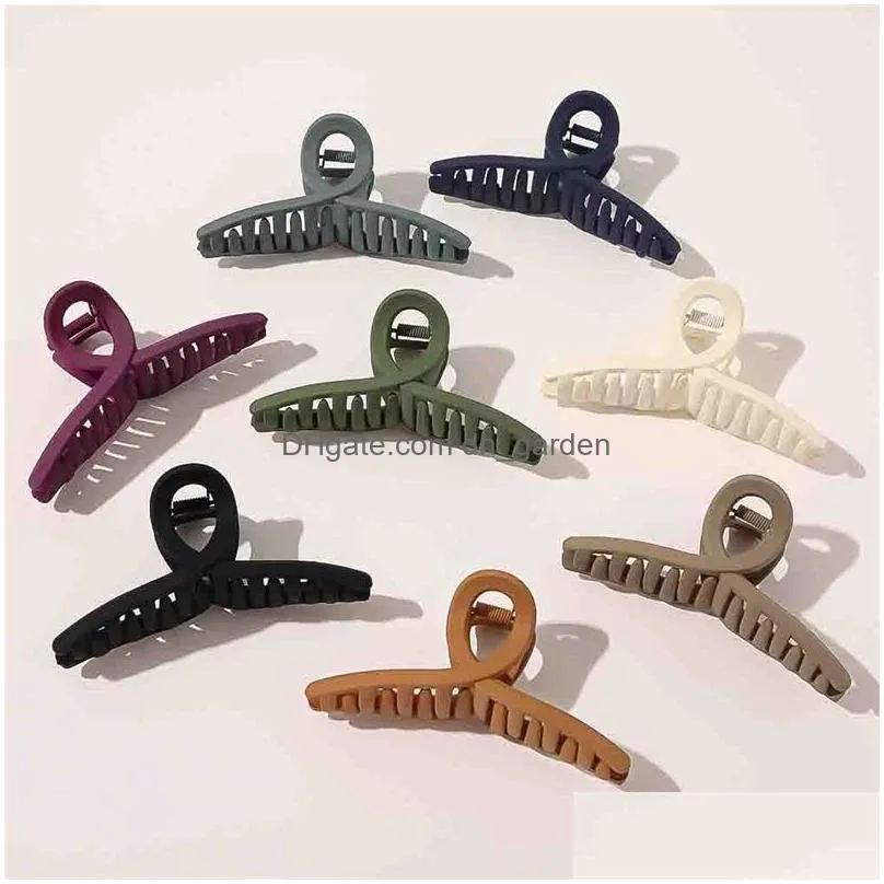 fashion accessories hairpin dull polish hair claw jaw clips hairs clamps holder plastic headdress girl back of the head 2 3qya y2