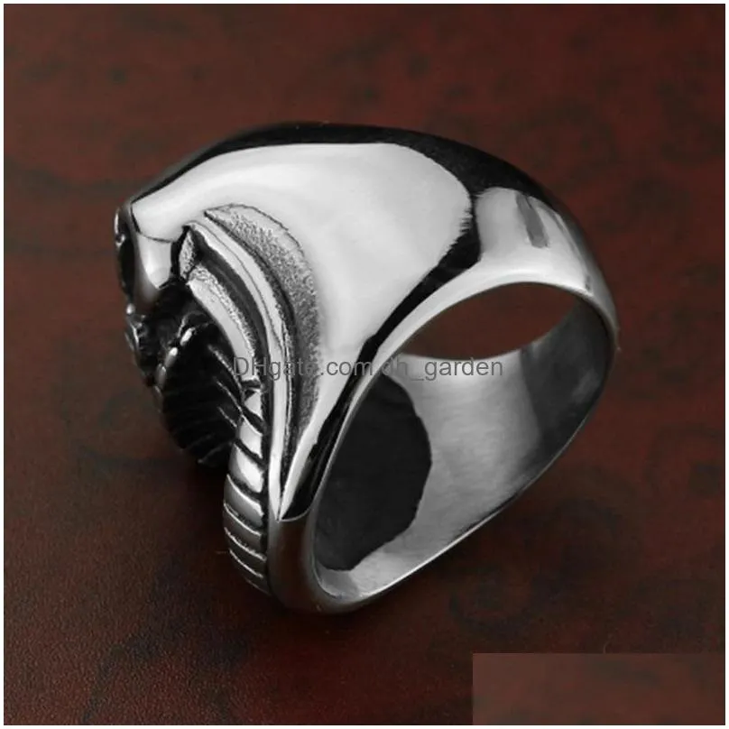 punk bottle opener ring men hip hop skull head rings cool fashion gothic jewelry male uni vintage accessories