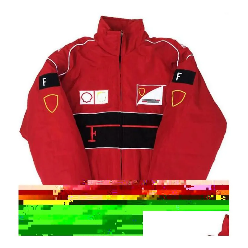 f1 racing suit full embroidered logo team cotton padded jacket spot sale