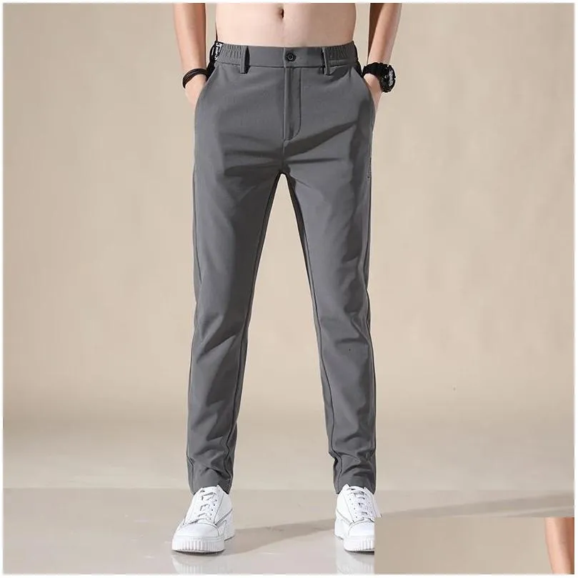 Men`S Pants Mens Pants Spring Summer Autumn Golf High Quality Elasticity Fashion Casual Breathable Trousers 230516 Drop Delivery Appar Dhgyx