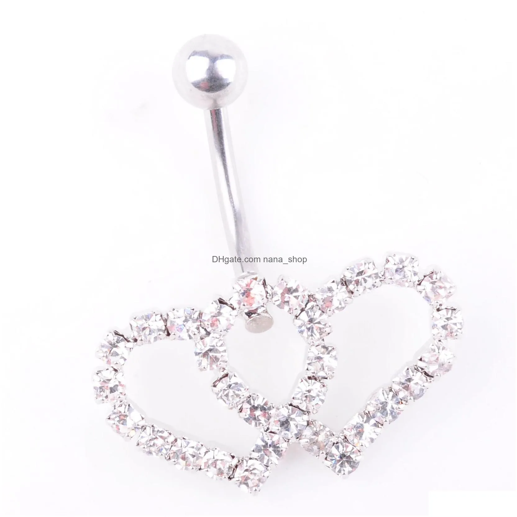 Navel & Bell Button Rings 0335 2 Colors Belly Button Rings Body Piercing Jewelry Double Drop Delivery Jewelry Body Jewelry Dhqpt
