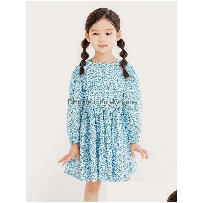 Girl`S Dresses Toddler Girls Ditsy Floral Bishop Sleeve Dress She Childrens Drop Delivery Baby, Kids Maternity Baby Kids Clothing Dhkxe