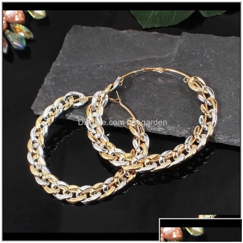 iena hoops hie trendy 80mm big metal for women gold twisted circle round alloy hoop earrings fashion party jewelry ajbrm