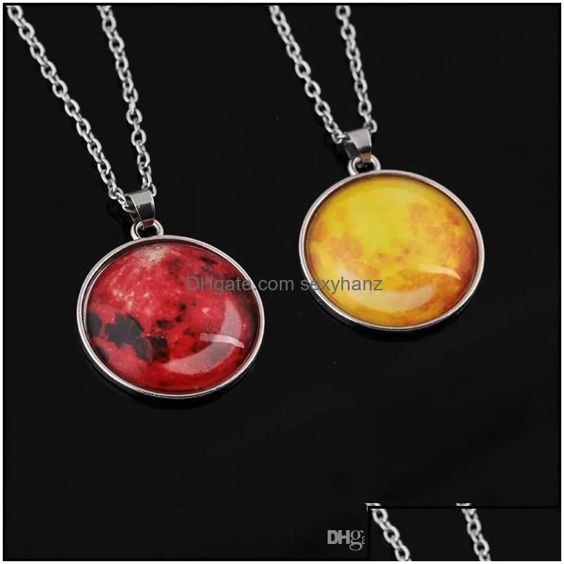 pendant necklaces pendants jewelry new arrivals glow in the dark neba leather necklace galaxy astronomy space universe milky way