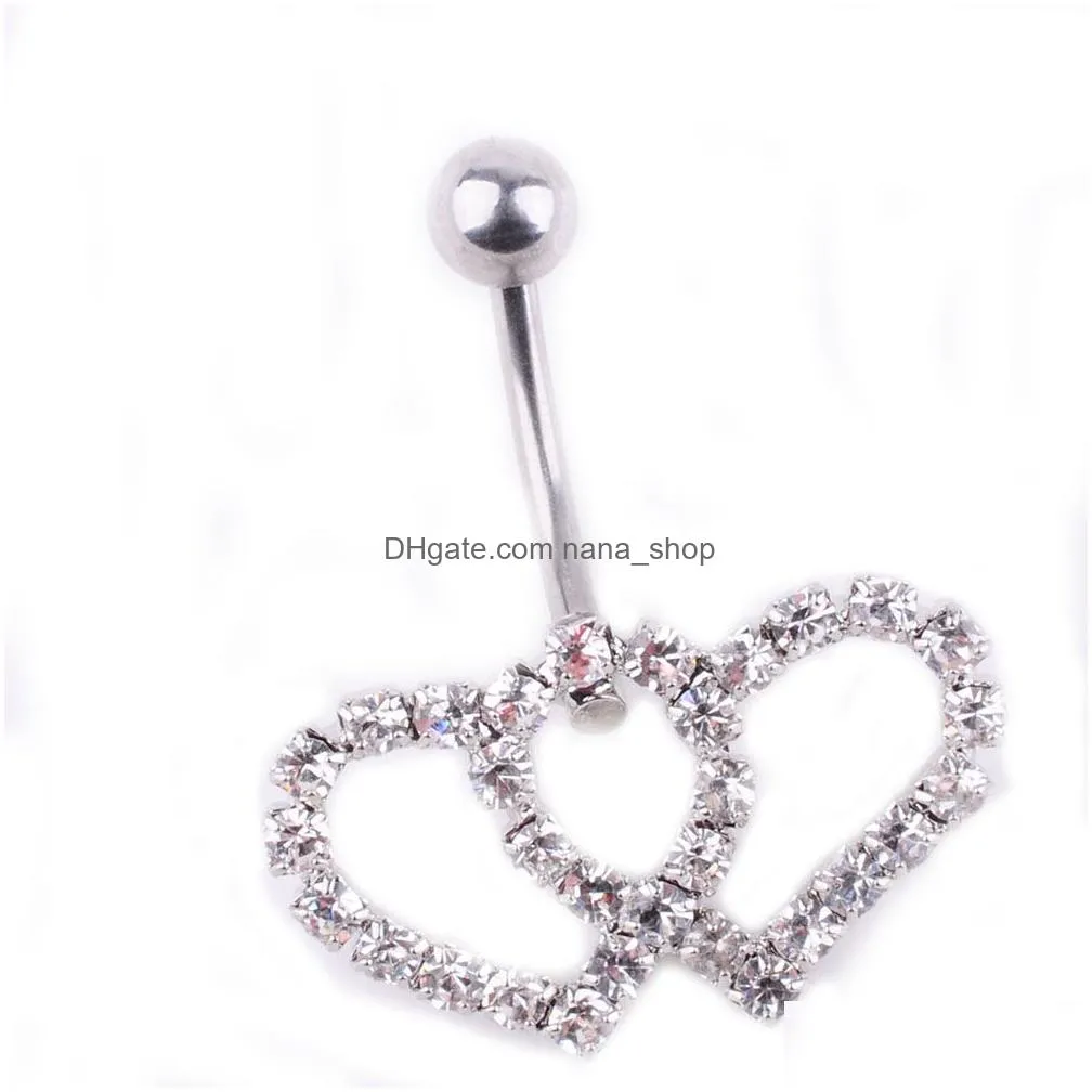 Navel & Bell Button Rings 0335 2 Colors Belly Button Rings Body Piercing Jewelry Double Drop Delivery Jewelry Body Jewelry Dhqpt