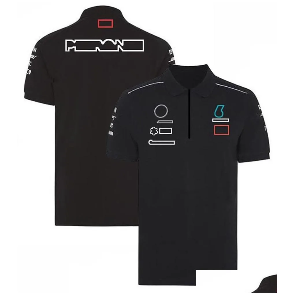 f1 t-shirt formula 1 t-shirt racing suit short-sleeved summer lapel polo shirt casual sports shirts women mens car logo t-shirt
