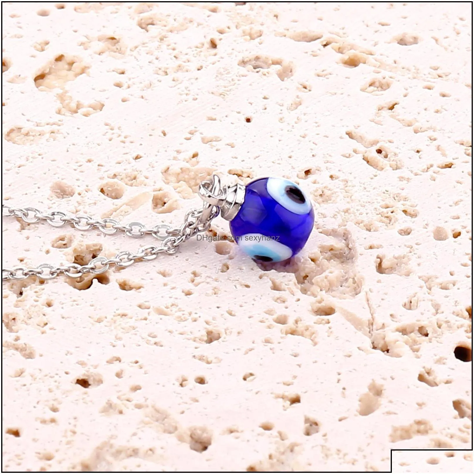 pendant necklaces pendants jewelry evil eye chain necklace blue eyes amet ojo turco kabh protection dhs97