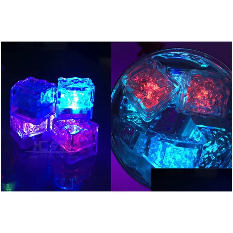 Novelty Lighting Led Lighting Polychrome Flash Party Lights Glowing Ice Cubes Blinking Flashing Decor Light Up Bar Club Wedding Drop D Dhixm
