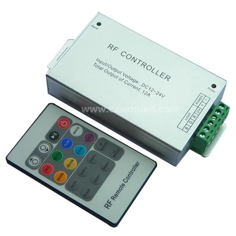 Rgb Controllers High Quality Rf Remote Controller Dc12V-24V 12A 180W 20 Key For Rgb Smd 5050 3528 Led Drop Delivery Lights Lighting Li Dhd6X