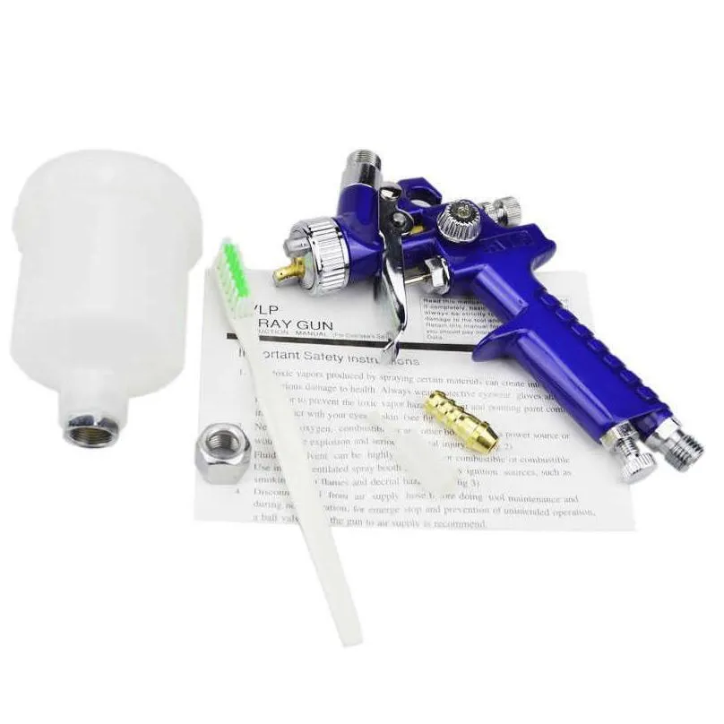 0.8mm/1.0mm nozzle h-2000 professional hvlp mini paint spray gun portable airbrush for painting car aerograph pneumatic gun 210719