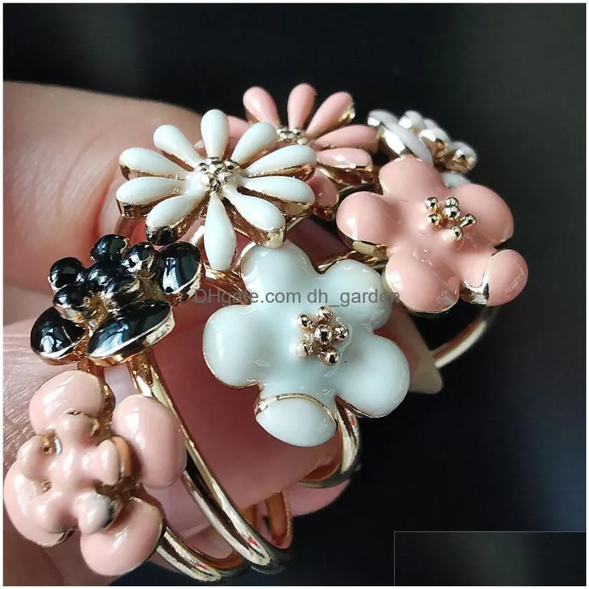 retro style floral women rings wedding engagement ring simple floral fashion party jewelry