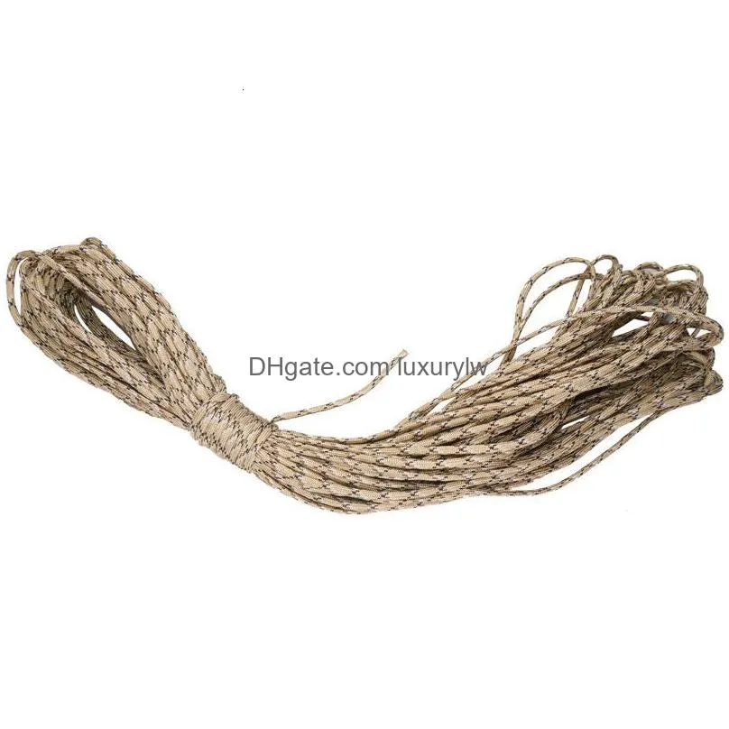 Climbing Ropes Climbing Ropes 100 Meters Dia.4Mm 7 Stand Cores Paracord For Survival Parachute Cord Lanyard Cam Rope Hiking Clotheslin Dhcok