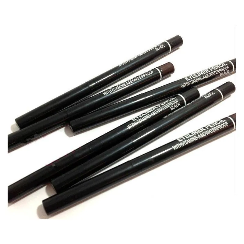  makeup automatic rotating black and brown eyeliner 12pcs