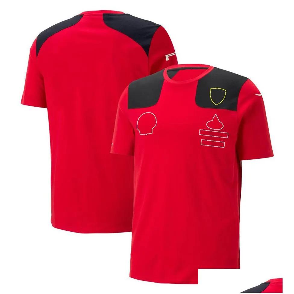 formula 1 2023 team t-shirt f1 t-shirt polo shirts motorsport driver red t shirt breathable short sleeve jersey