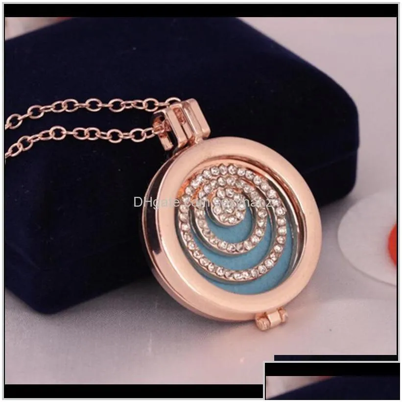 lockets pendants jewelryessential oil necklaces locket necklace women aromatherapy diffuser necklces with 3 color pads fashion drop