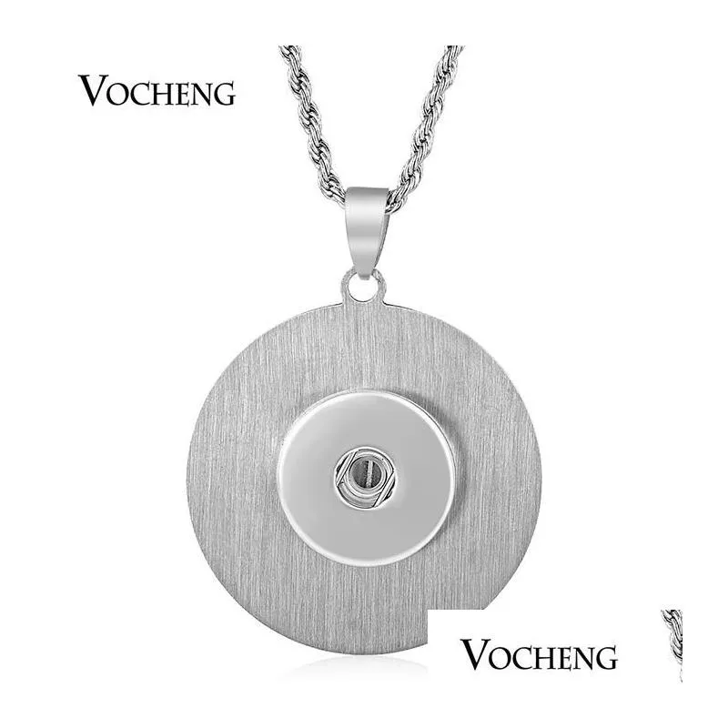 pendant necklaces stainless steel chain vocheng interchangeable jewerly ginger snap jewelry toggle necklace for 18mm charms nn-721