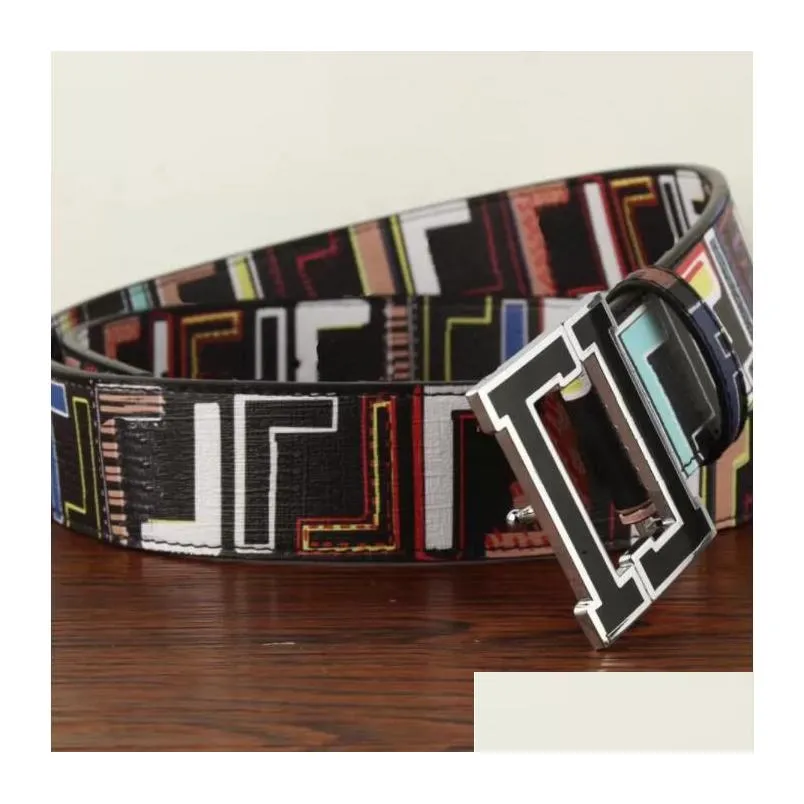 2022 genuine leather belt men width 4.0cm fashion designer belts mens black buckle letter waistband cintura ceintures f belt for women