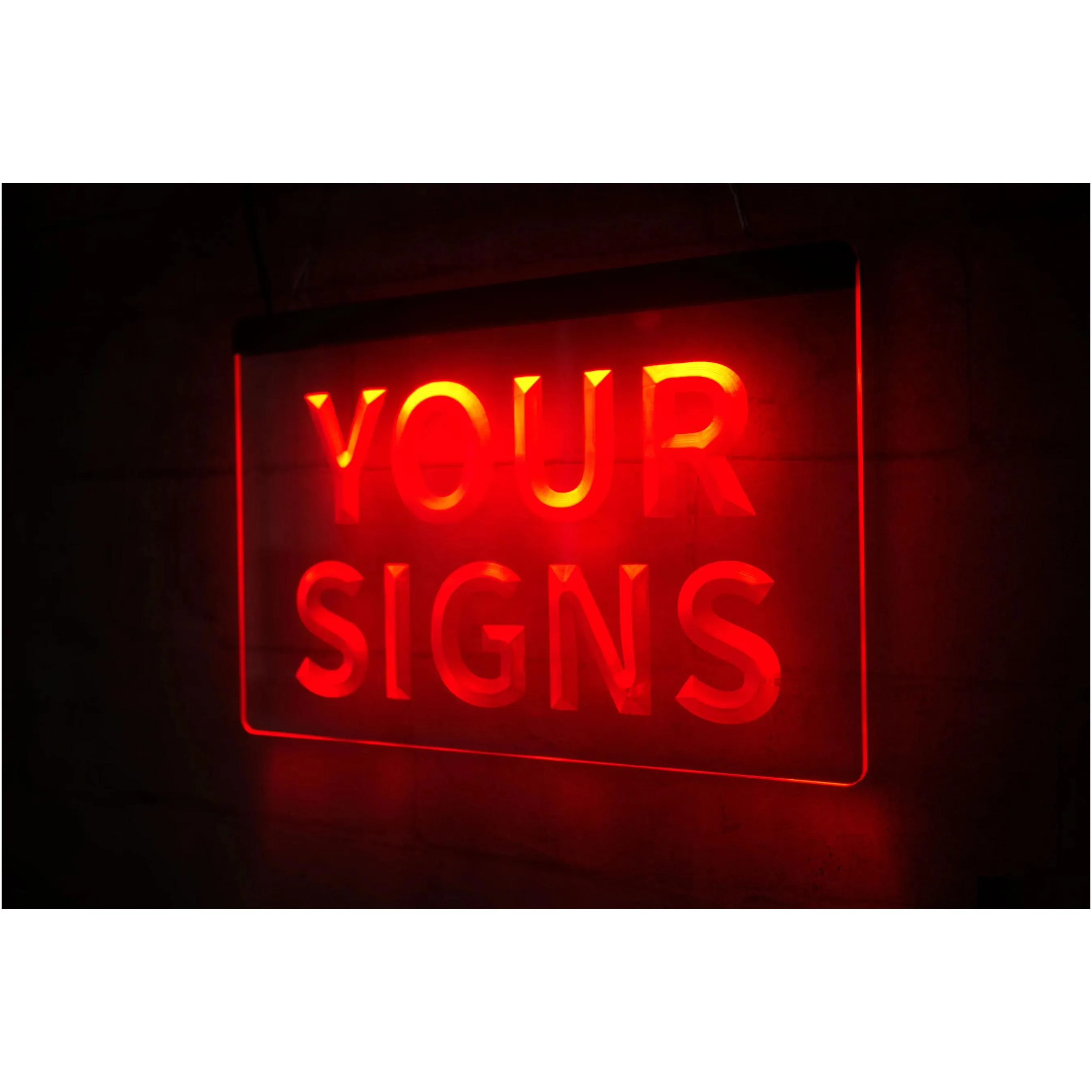 Other Indoor Lighting Your Signs Led Strip Lights Light Sign Night Custom Design Drop 3D Engraving Wholesale Home Decoration Shop Bar Dhz7A