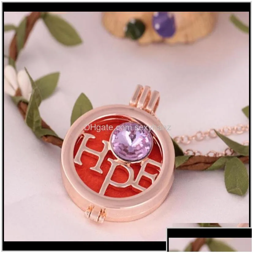 lockets pendants jewelryessential oil necklaces locket necklace women aromatherapy diffuser necklces with 3 color pads fashion drop