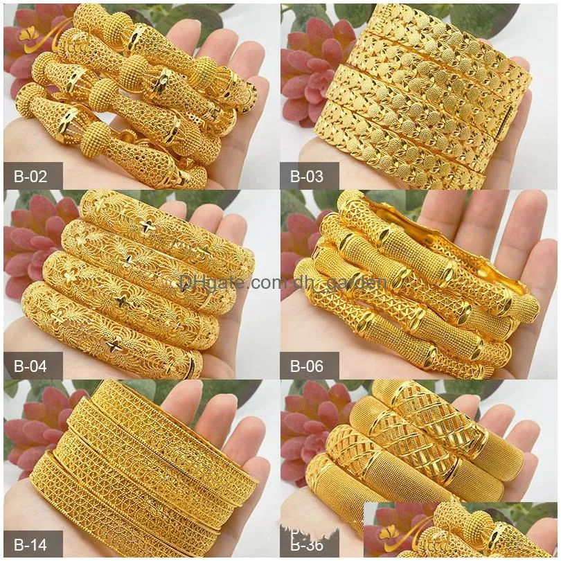 wholesale bracelets new fashion lady luxury gold color bangles ethiopian african women dubai bracelet party wedding gifts