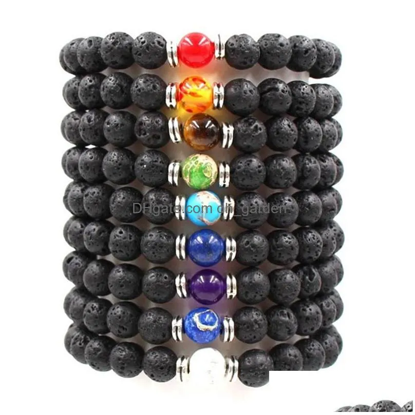 women mens bracelets jewelry bead natural stone anchor beaded buddha for men buddha lava chakra bracelet 72 t2