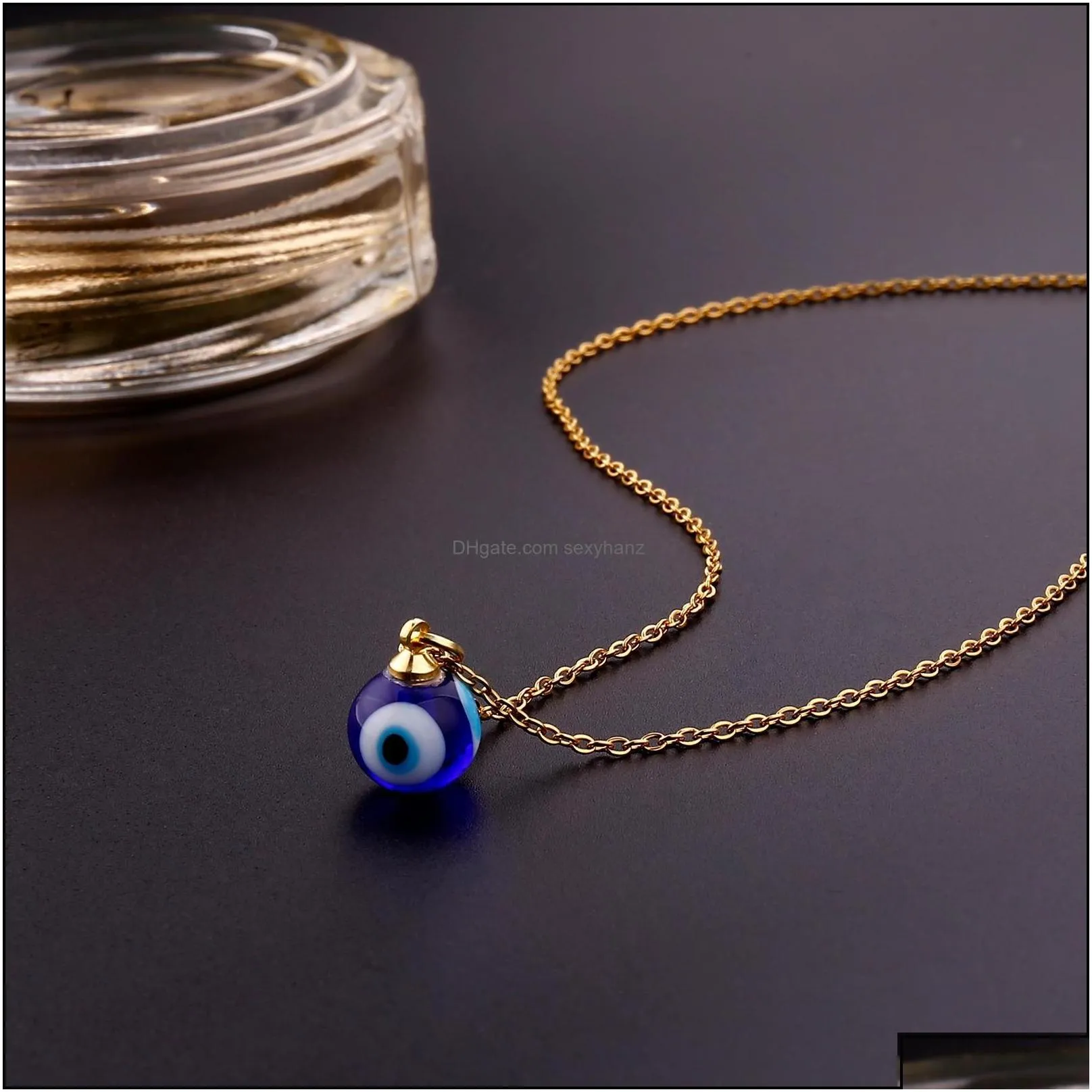 pendant necklaces pendants jewelry evil eye chain necklace blue eyes amet ojo turco kabh protection dhs97