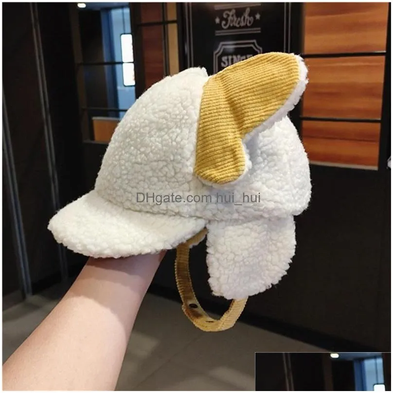 berets autmn winter parenting big ear bomber hats cute cartoon visors caps outdoors skiing windproof earflap 54-59cm 47-53cm