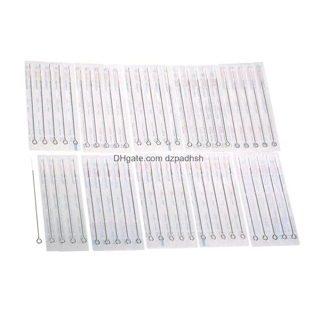 100pcs mixed tattoo needle set 3rl 5rl 7rl 9rl 5m1 7m1 9m1 5rs 7rs 9rs stainless steel round liner professional permanent tattoo tool