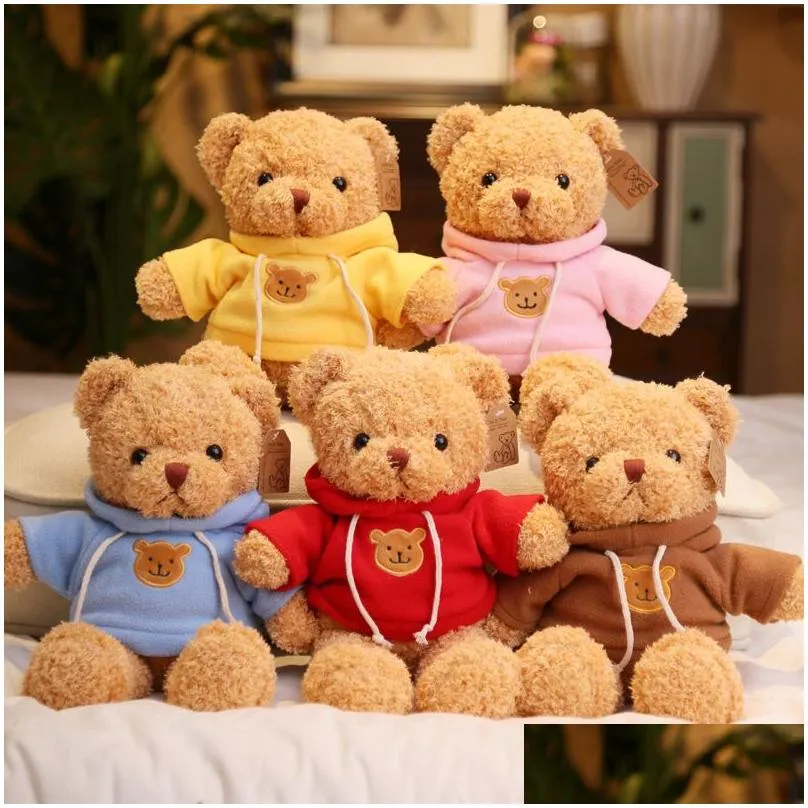 30cm cute teddy bear plush toy bow tie sweater bear childrens birthday gift
