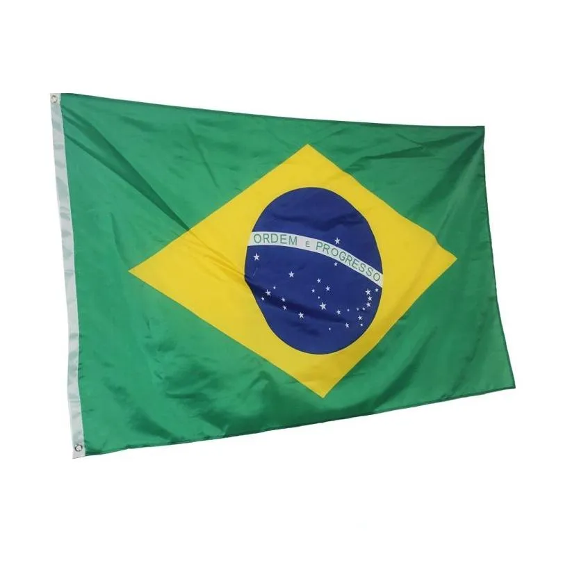 brazil flag 3x5 ft custom brasil flag national country flags of brazil indoor outdoor use flying hanging any style drop 