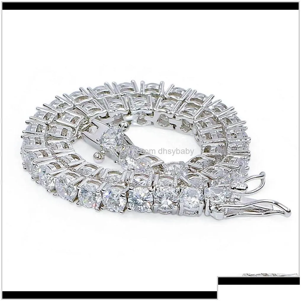 designer mens bracelets hip hop jewelry diamond tennis bracelet iced out hiphop bling bangles luxury charm rapper gold sie