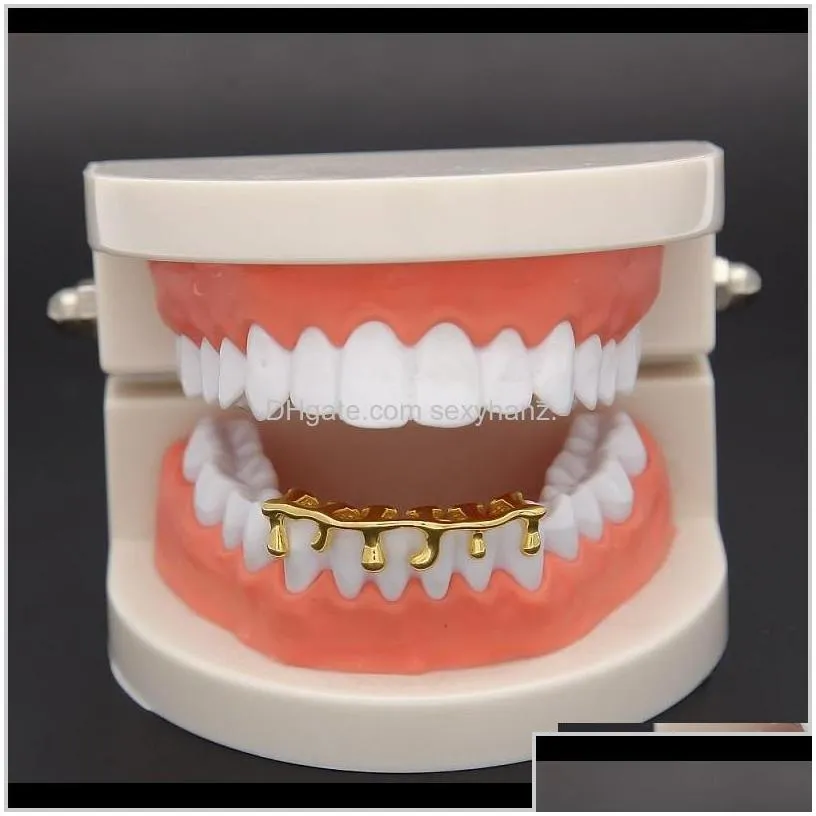 grillz dental body teeth grillz volcanic lava drip gold grills mens hip hop jewelry zdj3v